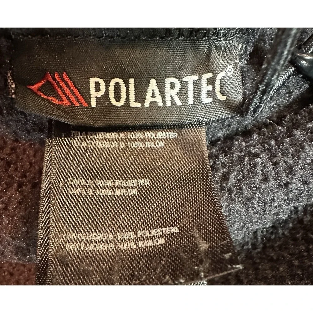 The North Face Mens Polartec Fleece Jacket Full Zip Black Size XL